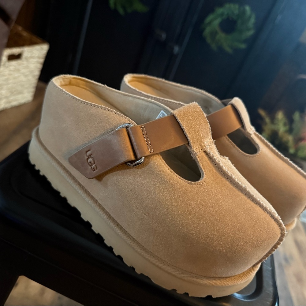 UGG Tan Suede Mules
